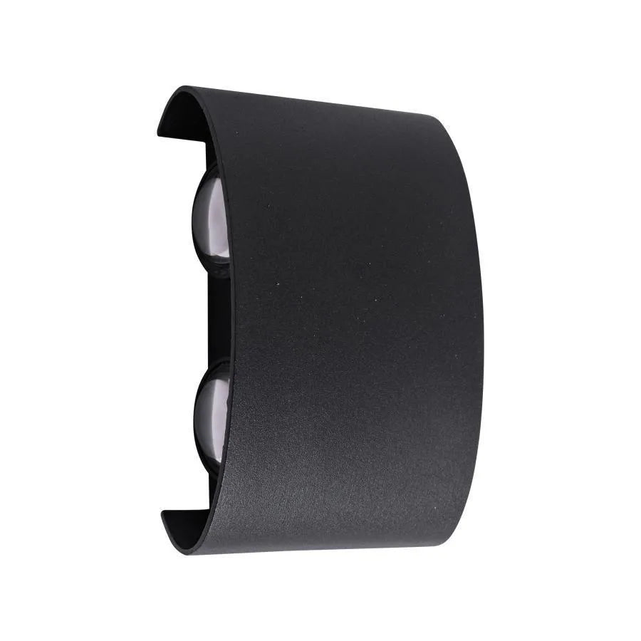 Kinkiet LED do użytku zewnętrznego i wewnętrznego, 4 źródła x 1 W, IP65, ABS, czarny, 3000 K Kinkiety zewnętrzne Tytuł domyślny Alessandro Design