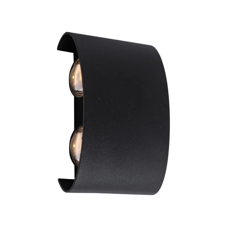 Kinkiet LED Fantas do użytku zewnętrznego i wewnętrznego, 4 źródła x 1 W, IP65, metaliczny, czarny, 3000 K Kinkiety zewnętrzne Domyślny tytuł Alessandro Design