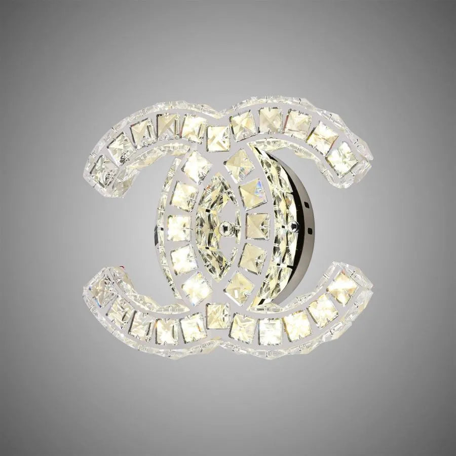 Kryształowy kinkiet LED YANIRA 28W, światło zimne/ciepłe/neutralne, błyszczący chromowany połysk LED Crystal Domyślny tytuł Alessandro Design