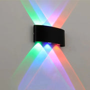 Kinkiet LED Fantas RGB do użytku wewnętrznego/zewnętrznego, 6 źródeł x 1 W, IP65, czarny, 3000 K