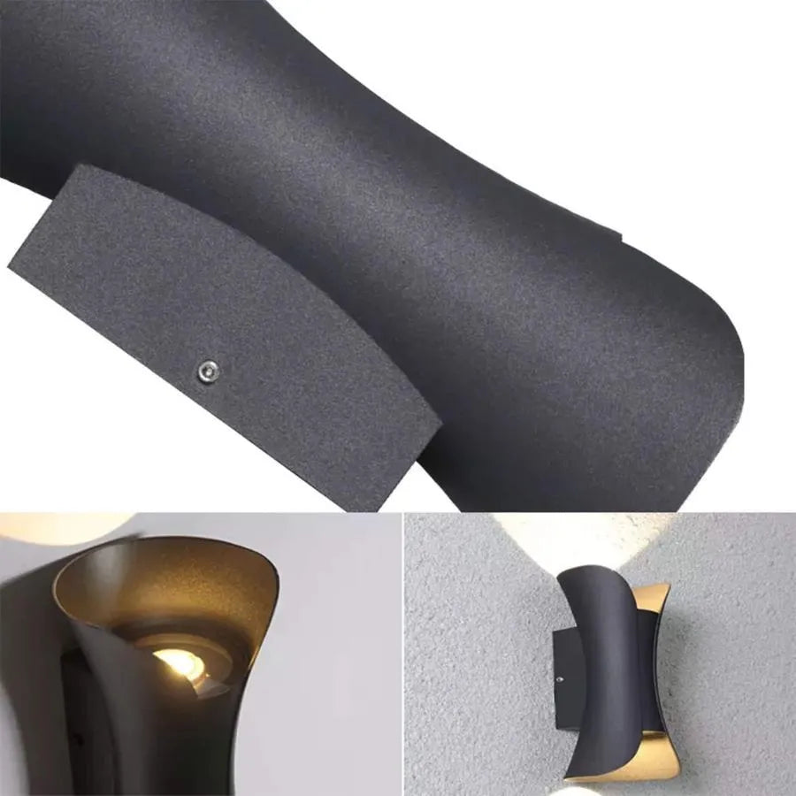 Kinkiet zewnętrzny LED Heba, 10W IP65, metal, czarny Kinkiety zewnętrzne Nazwa domyślna Alessandro Design