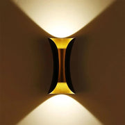 Kinkiet zewnętrzny LED Pauline 2, 10W, 20x10, 3000K, metal, czarno-złoty Kinkiety zewnętrzne Nazwa domyślna Alessandro Design