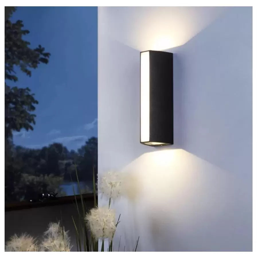 Berfin Zewnętrzny kinkiet LED, 7 W, 3000 K, czarny, metalowy kinkiet wewnętrzny Tytuł domyślny Alessandro Design