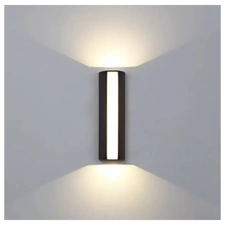 Berfin Zewnętrzny kinkiet LED, 7 W, 3000 K, czarny, metalowy kinkiet wewnętrzny Tytuł domyślny Alessandro Design