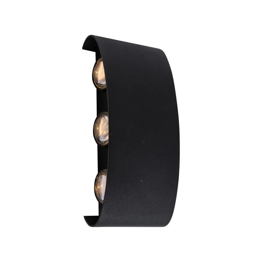 Kinkiet LED Fantas do użytku zewnętrznego i wewnętrznego, 6 źródeł x 1 W, IP65, metaliczny, czarny, 3000 K Kinkiety zewnętrzne Domyślny tytuł Alessandro Design