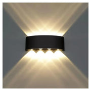 Kinkiet LED Fantas do użytku zewnętrznego i wewnętrznego, 8 źródeł x 1 W, IP65, metaliczny, czarny, 3000 K Kinkiety zewnętrzne Domyślny tytuł Alessandro Design
