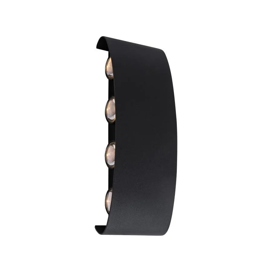 Kinkiet LED Fantas do użytku zewnętrznego i wewnętrznego, 8 źródeł x 1 W, IP65, metaliczny, czarny, 3000 K Kinkiety zewnętrzne Domyślny tytuł Alessandro Design