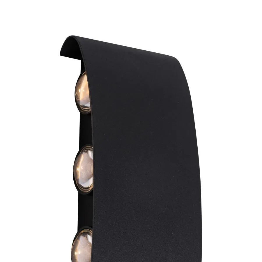Kinkiet LED Fantas do użytku zewnętrznego i wewnętrznego, 8 źródeł x 1 W, IP65, metaliczny, czarny, 3000 K Kinkiety zewnętrzne Domyślny tytuł Alessandro Design