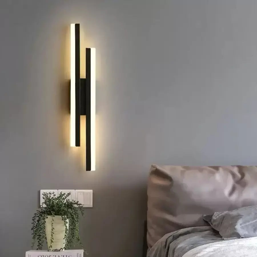 Kinkiet LED Lyra, 18 W, akryl, czarny biały Kinkiety wewnętrzne Tytuł domyślny Alessandro Design