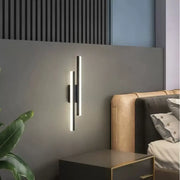 Kinkiet LED Lyra, 18 W, akryl, czarny biały Kinkiety wewnętrzne Tytuł domyślny Alessandro Design