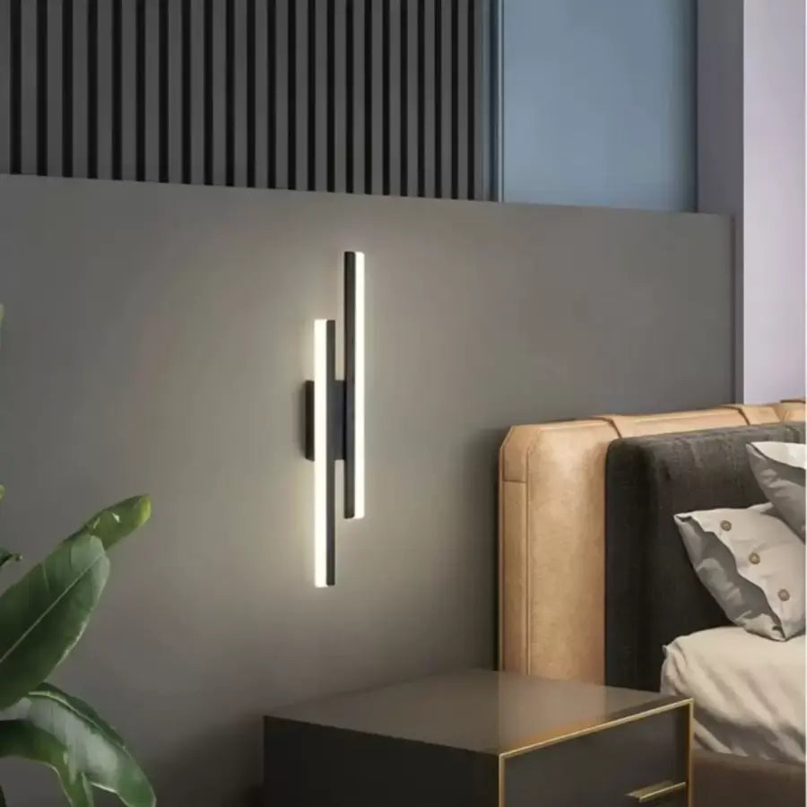 Kinkiet LED Lyra, 18 W, akryl, czarny biały Kinkiety wewnętrzne Tytuł domyślny Alessandro Design