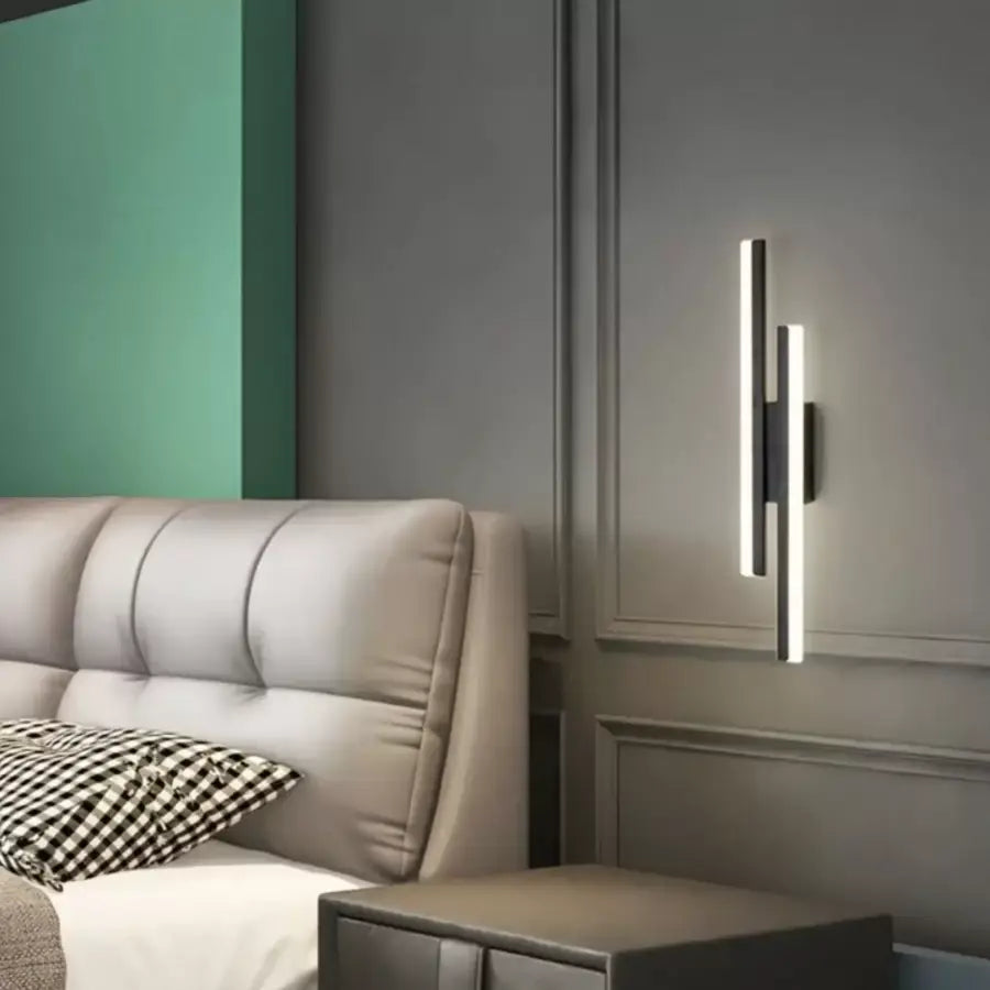 Kinkiet LED Lyra, 18 W, akryl, czarny biały Kinkiety wewnętrzne Tytuł domyślny Alessandro Design