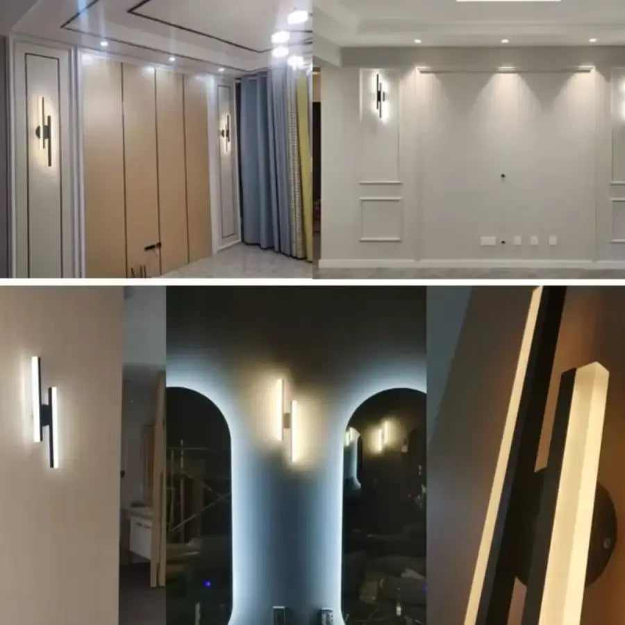 Kinkiet LED Lyra, 18 W, akryl, czarny biały Kinkiety wewnętrzne Tytuł domyślny Alessandro Design