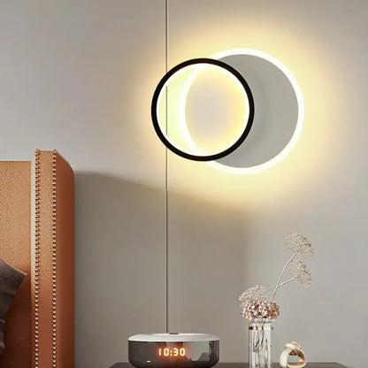 Kinkiet LED SMALON 26W, 2 koła, światło zimne/ciepłe/neutralne, czarno-biały żyrandol LED Domyślny tytuł Alessandro Design