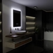 Prostokątne lustro LED, 60x80cm, czujnik ELANCEE MotionGlow Marcello, system odmgławiania, zegar i termometr, przyciemniane lustra Marcello Domyślny tytuł Alessandro Design