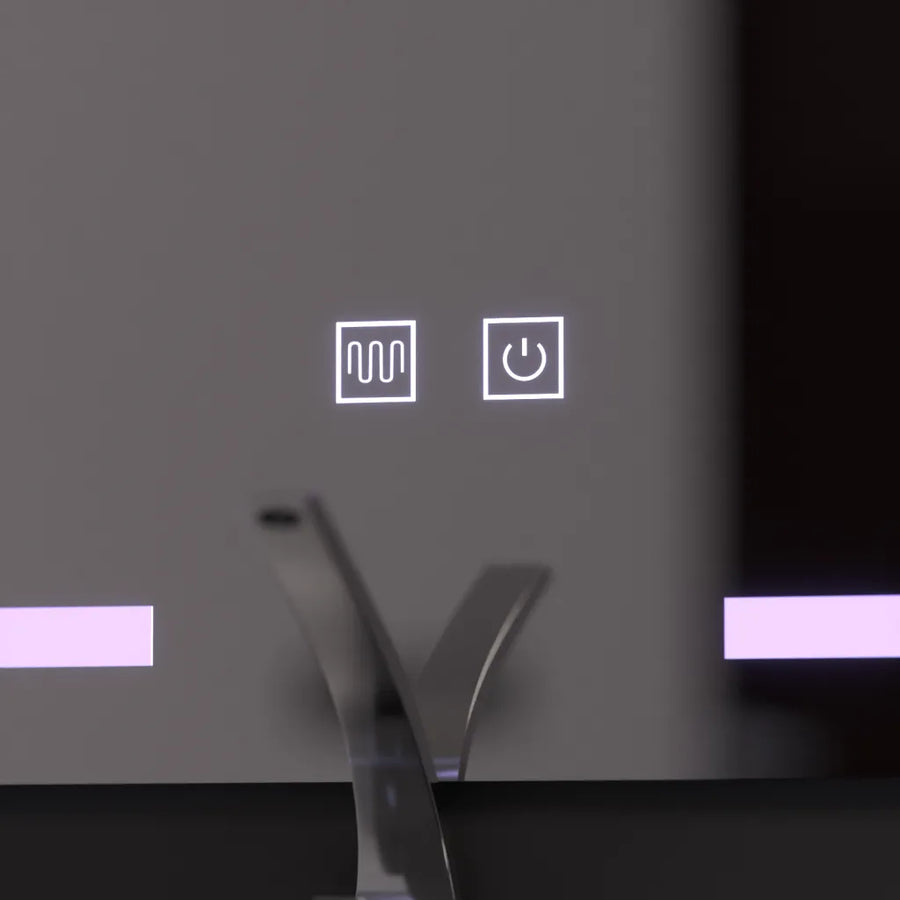 Prostokątne lustro LED 60x80 cm, Touch Vesta, system odmgławiania, przyciemniane lustro łazienkowe z diodą LED i odmgławianiem Domyślny tytuł Alessandro Design