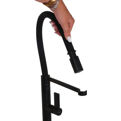Bateria kuchenna, mosiądz sanitarny, czarny, baterie kuchenne CF2045 Domyślny tytuł Alessandro Design