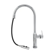 Bateria kuchenna z wyjmowanym prysznicem Mosiądz Sanitarny Srebrny CF/1035/C Baterie kuchenne Domyślny tytuł Alessandro Design