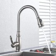 Bateria kuchenna z wyciąganym prysznicem, stal nierdzewna SUS304, satyna, baterie kuchenne YSQ/105 Domyślny tytuł Alessandro Design