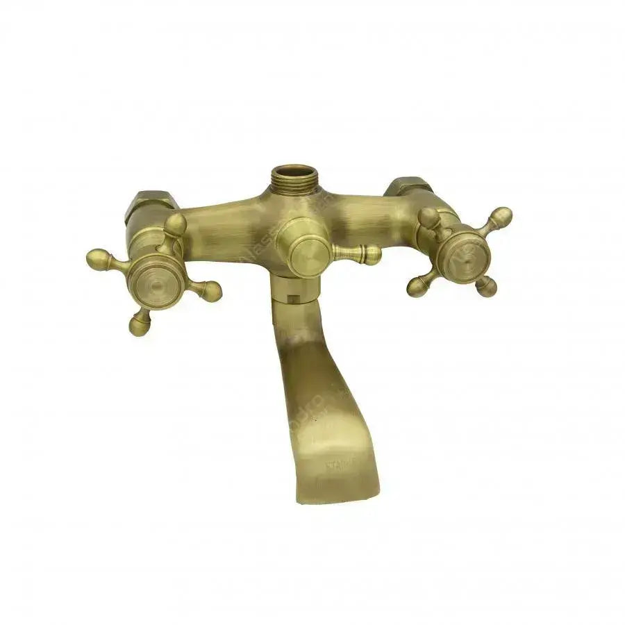 Bateria prysznicowa z rurką i wężem, metal, antyczne złoto, baterie i kolumny prysznicowe OD/2043 Domyślny tytuł Alessandro Design