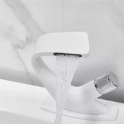 Bateria umywalkowa, mosiądz sanitarny, biały, baterie łazienkowe OD/2058 Domyślny tytuł Alessandro Design