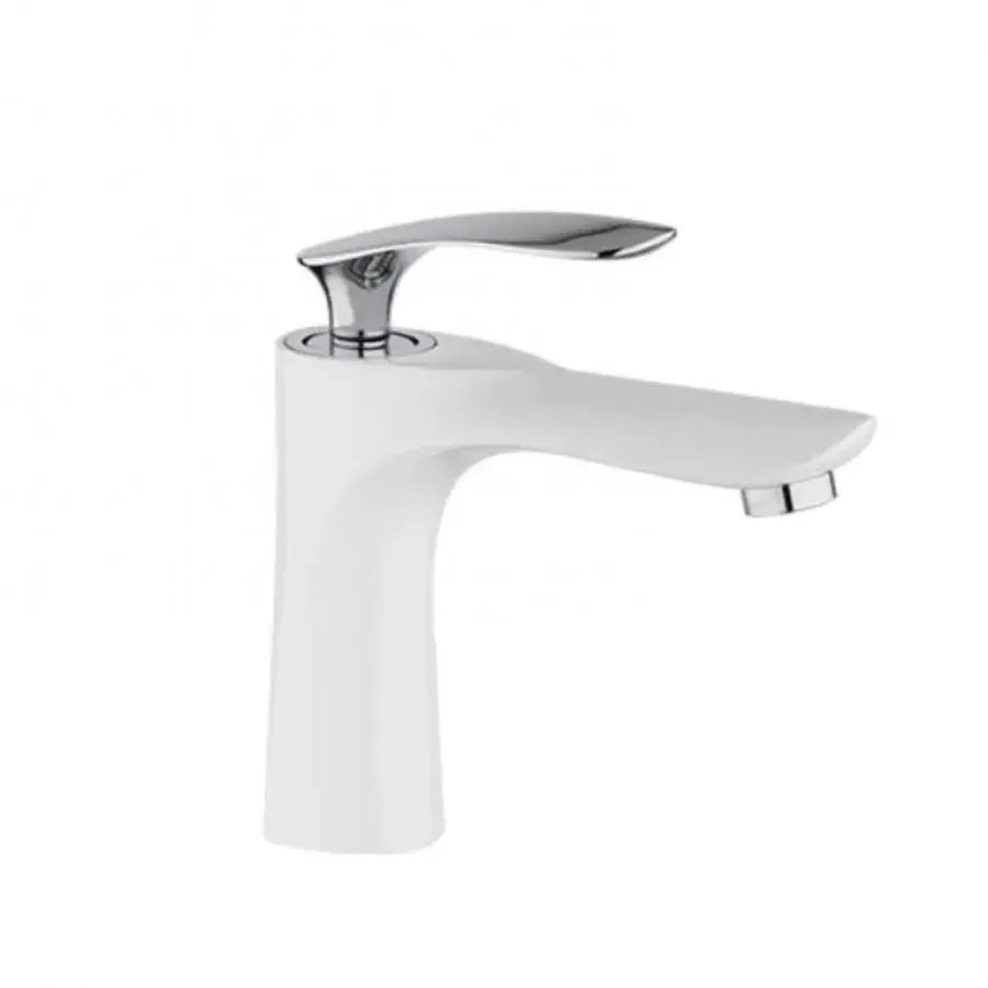 Bateria umywalkowa, mosiądz sanitarny, biały, baterie łazienkowe OD/2069 Domyślny tytuł Alessandro Design