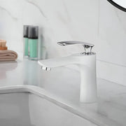 Bateria umywalkowa, mosiądz sanitarny, biały, baterie łazienkowe OD/2069 Domyślny tytuł Alessandro Design