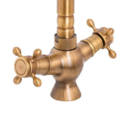 Bateria umywalkowa, mosiądz sanitarny, antyczne złoto, baterie łazienkowe OD01/D Domyślny tytuł Alessandro Design
