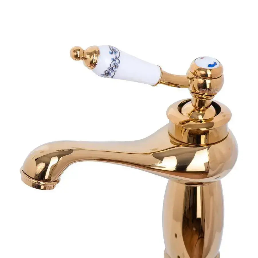 Bateria umywalkowa, mosiądz sanitarny, złoto, baterie łazienkowe CF/1008 Domyślny tytuł Alessandro Design