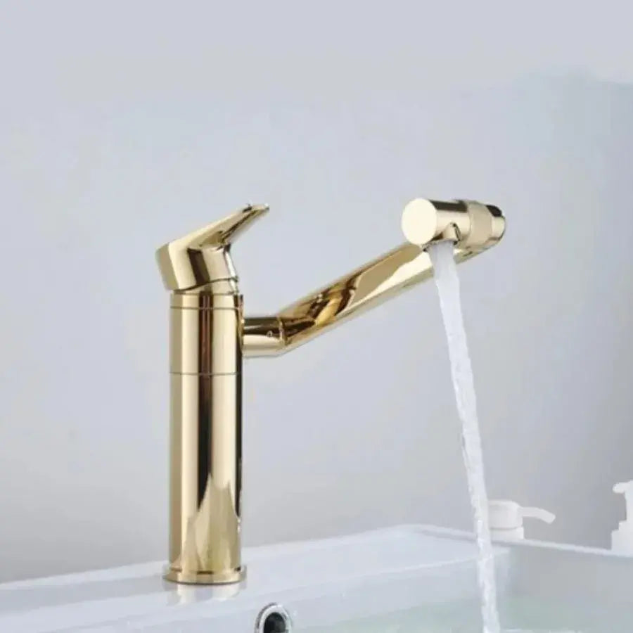 Bateria umywalkowa, mosiądz sanitarny, złoto, baterie łazienkowe CF101/A Domyślny tytuł Alessandro Design