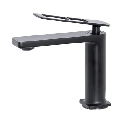 Jednouchwytowa bateria umywalkowa Wkład ceramiczny Sanitarny mosiądz Czarne przyłącza i zestaw montażowy w zestawie Baterie łazienkowe 9707H Tytuł domyślny Alessandro Design