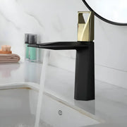 Bateria umywalkowa, mosiądz sanitarny, czarny ze złotem, 10107H/G Baterie łazienkowe Domyślny tytuł Alessandro Design