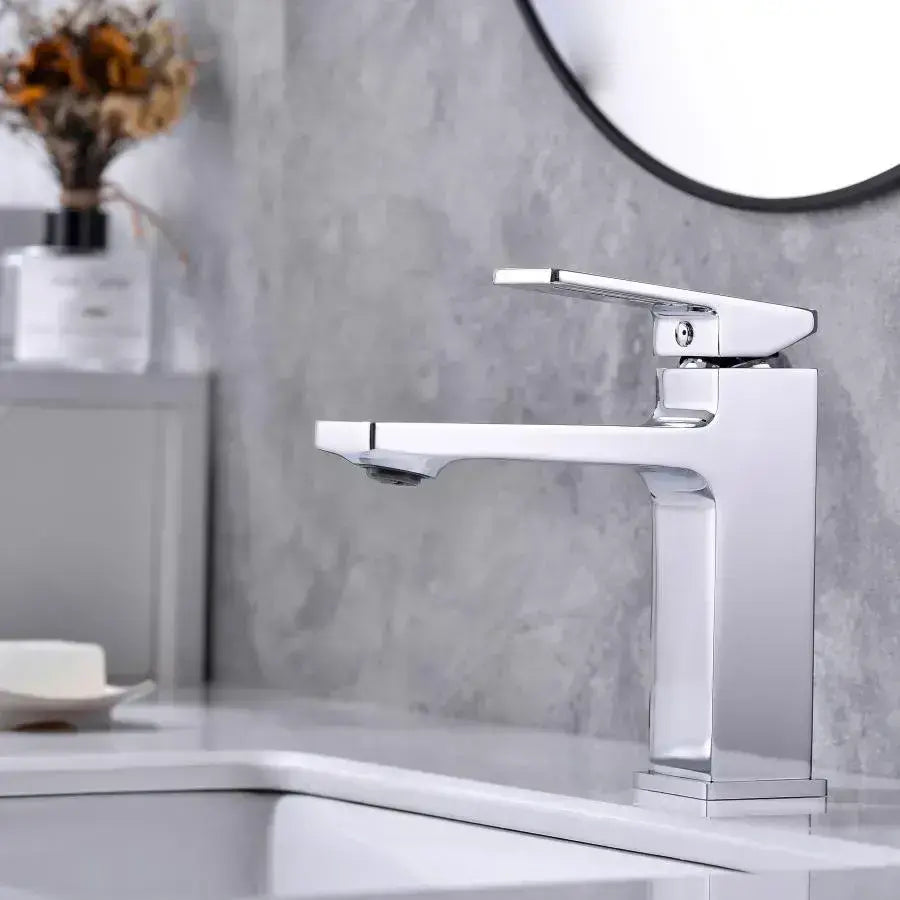 Bateria umywalkowa, mosiądz sanitarny, satyna, 9807 Baterie łazienkowe Domyślny tytuł Alessandro Design