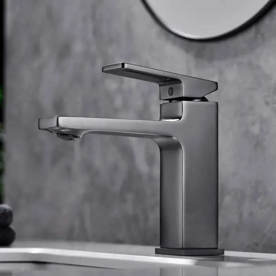 Bateria umywalkowa, mosiądz sanitarny, satyna, 9807N Baterie łazienkowe Domyślny tytuł Alessandro Design