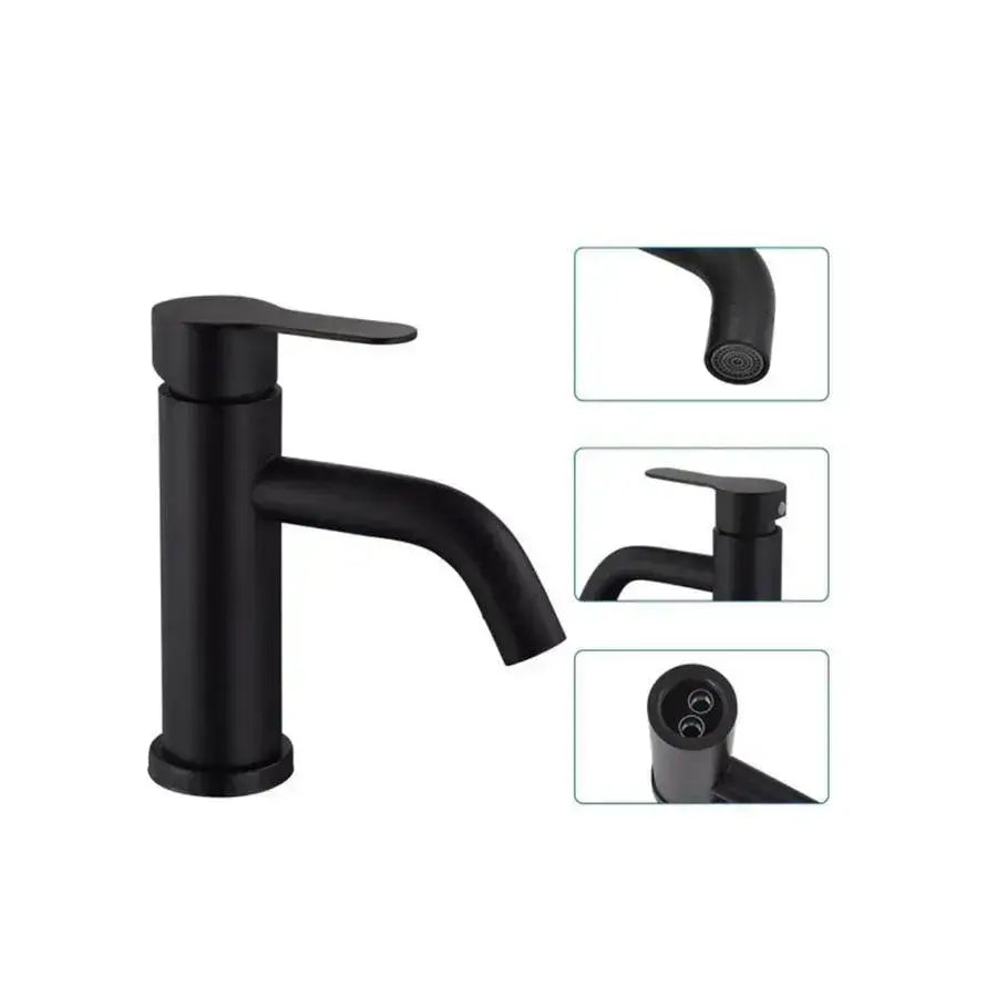 Bateria zlewozmywakowa, stal nierdzewna SUS304, czarna, baterie łazienkowe HS/LY007 Domyślny tytuł Alessandro Design