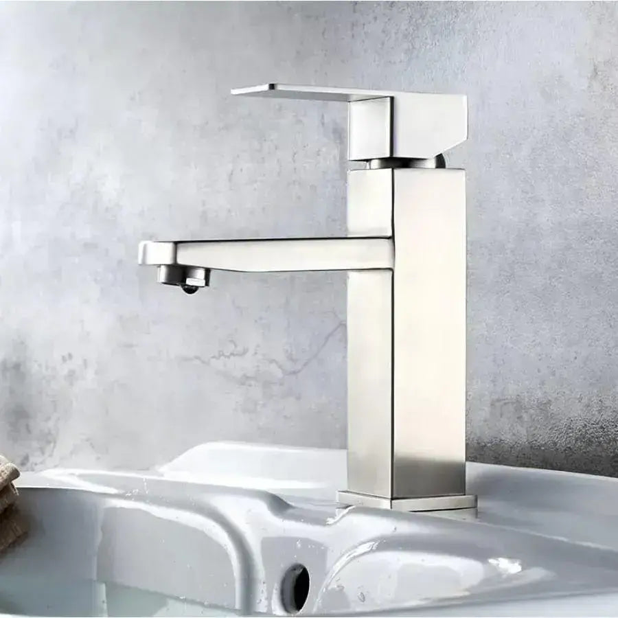 Bateria zlewozmywakowa, stal nierdzewna SUS304, satyna, baterie łazienkowe MP009 Domyślny tytuł Alessandro Design