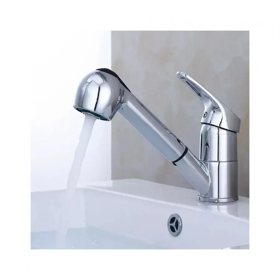 Bateria typu Barber z wyciąganym prysznicem, stop, chrom, FR001 Baterie łazienkowe Domyślny tytuł Alessandro Design