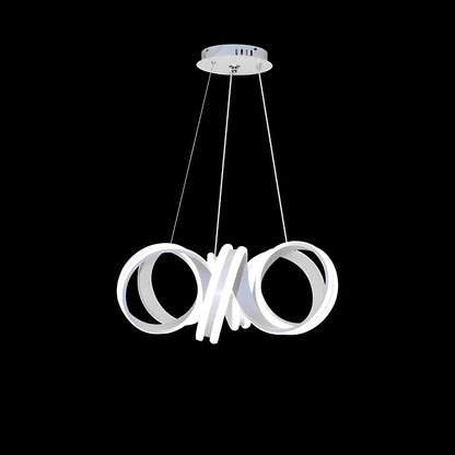 Zawieszany żyrandol LED z pilotem INFINITY TWIST 180W, falisty, światło zimne/ciepłe/neutralne, możliwość przyciemniania, biały, regulacja wysokości Nowoczesne żyrandole Tytuł domyślny Alessandro Design
