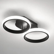 Lustra LED Celio , 16W, 2 Cercuri, Lumina Rece/Calda/Neutra, Negru Lustre LED Default Title Alessandro Design
