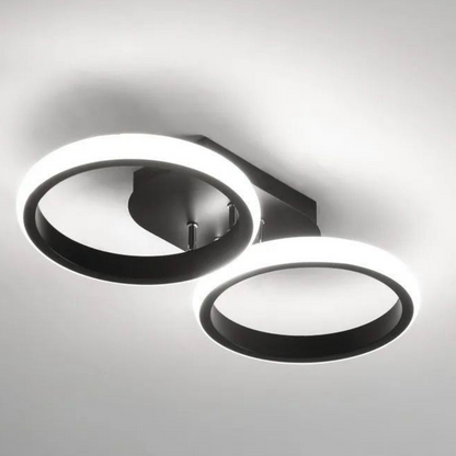 Lustra LED Celio , 16W, 2 Cercuri, Lumina Rece/Calda/Neutra, Negru Lustre LED Default Title Alessandro Design