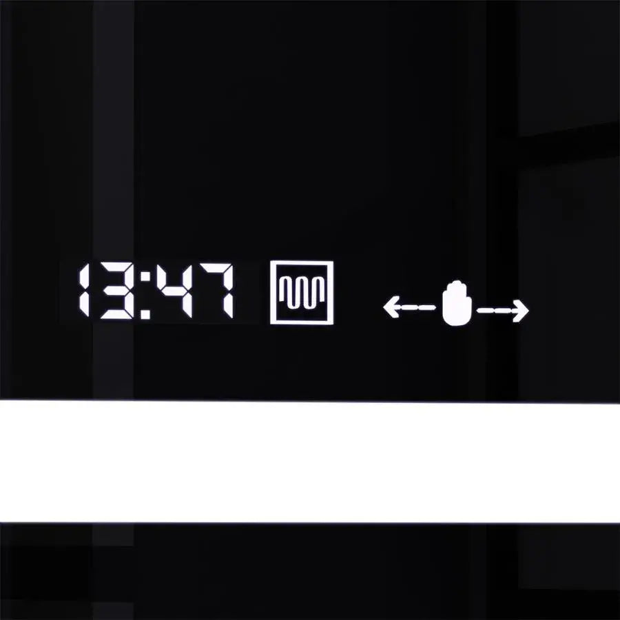Prostokątne lustro LED, 160x80cm, Verite MotionGlow Marcello, system odmgławiania, zegar i termometr, przyciemniane lustra Marcello Domyślny tytuł Alessandro Design