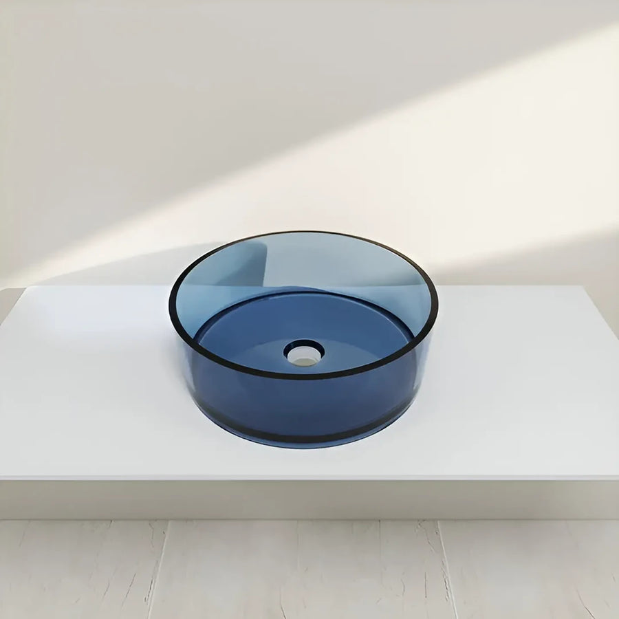Umywalka łazienkowa z żywicy 45x15 cm Błękitny Domyślny tytuł Alessandro Design