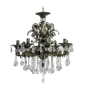 Żyrandol kryształowy SANSSOUCI Magno, 8xE14, średnica 65cm, klasyczne żyrandole z antycznego mosiądzu Domyślny tytuł Alessandro Design