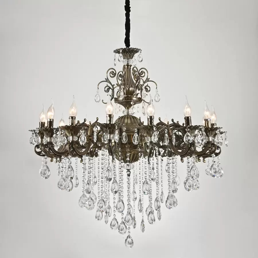 Żyrandol Christopher 16x E14 Antyczny brąz Klasyczne żyrandole Domyślny tytuł Alessandro Design