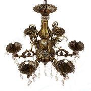 Żyrandol kryształowy SANSSOUCI Magno, 6xE14, średnica 62cm, antyczny mosiądz Klasyczne żyrandole Domyślny tytuł Alessandro Design