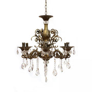 Żyrandol kryształowy SANSSOUCI Magno, 6xE14, średnica 62cm, antyczny mosiądz Klasyczne żyrandole Domyślny tytuł Alessandro Design