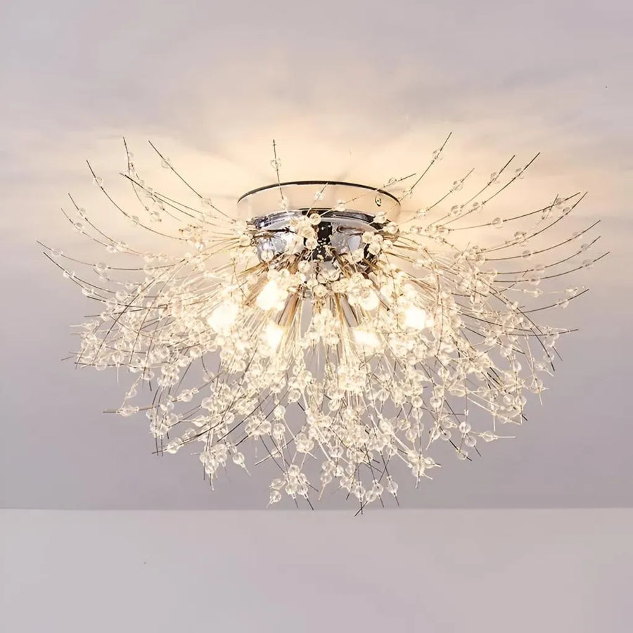 Żyrandol Kryształowy RONDO Vivace, 5x G9, Średnica 40cm, Błyszczące Srebrne Nowoczesne Żyrandole Domyślny Tytuł Alessandro Design