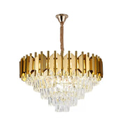 Braylen Kryształowy Kandelabr 8x E14 Średnica 60cm Złoty Kryształowy Kandelabr Domyślny Tytuł Alessandro Design