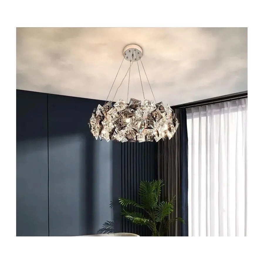 Heja Cristal Candelabra 5x E27 Błyszczący Chrom Cristal Candelabra Domyślny Tytuł Alessandro Design