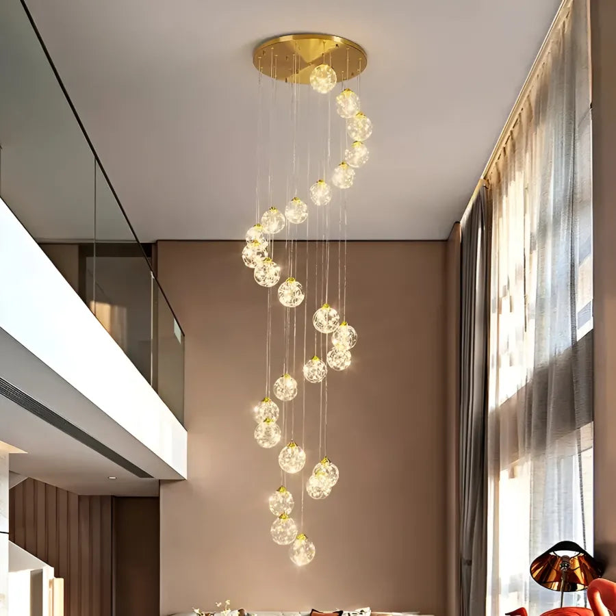 Żyrandol kryształowy LED KILKENNY Culmino, 144W, światło neutralne, średnica 60cm, złote nowoczesne żyrandole Domyślny tytuł Alessandro Design